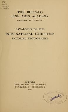 Catalogue of the international exhibition, pictorial photography