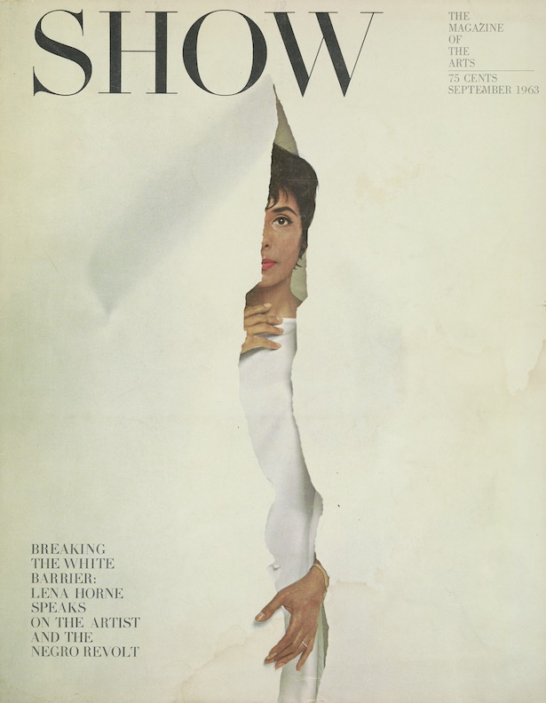 Lena Horne on the cover of Show magazine from September 1963.