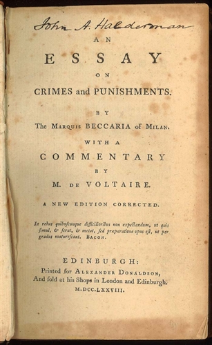 Marcus beccaria s on crimes and punishments essay examples 07 image
