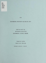 Cover of 1975 environmental monitoring and baseline data