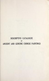Cover of Descriptive catalogue of ancient and genuine Chinese paintings.