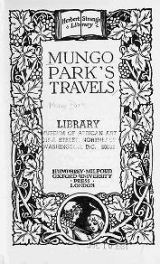 Cover of Mungo Park's travels