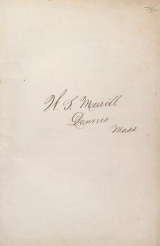 Cover of Private receipts, 1878