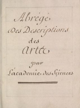 Cover of Abrégé des descriptions des artes