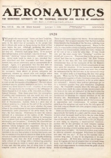 Cover of Aeronautics n.s. 18 Jan-June 1920