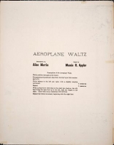 Cover of The aeroplane waltz