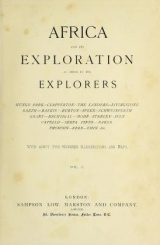 Cover of Africa and its exploration v. 1