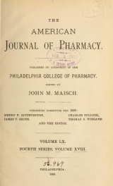 Cover of American journal of pharmacy