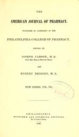 Cover of American journal of pharmacy