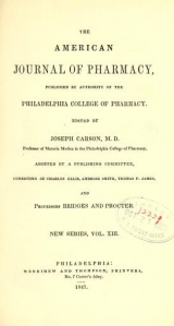 Cover of American journal of pharmacy