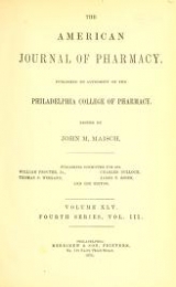 Cover of American journal of pharmacy