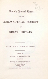 Cover of Annual report of the Aeronautical Society of Great Britain 7th-12th (1872-1877)