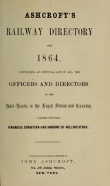 Cover of Ashcroft's railway directory for