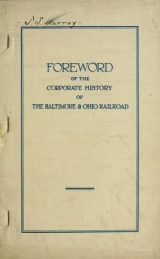 Cover of Baltimore and Ohio railroad corporate histories