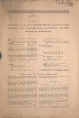 Cover of Bericht über die von den schwedischen Hydrographisch-Biologischen Kommission in den schwedischen Gewässern in den Jahren 1909-1910 eingesammelten Pl