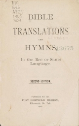 Cover of Bible translations and hymns