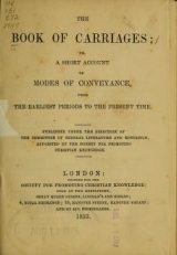 Cover of The Book of carriages