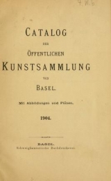 Cover of Catalog der öffentlichen Kunstsammlung von Basel
