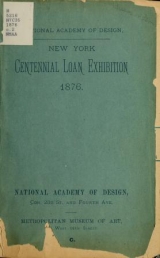 Cover of Catalog of the New York Centennial loan exhibition of paintings, selected from private galleries, 1876
