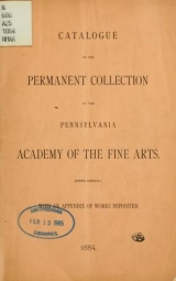 Cover of Catalogue of the permanent collection of the Pennsylvania Academy of the Fine Arts
