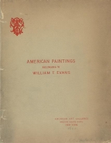 Cover of Catalogue of American paintings belonging to William T. Evans