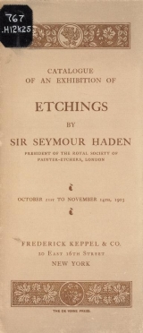 Cover of Catalogue of an exhibition of etchings