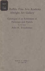 Cover of Catalogue of an exhibition of paintings and pastels by the late John H. Twachtman