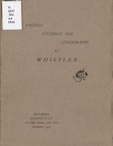 Cover of Catalogue of an exhibition of pastels, etchings and lithographs by Whistler