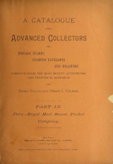 Cover of A catalogue for advanced collectors of postage stamps, stamped envelopes and wrappers pt. 9