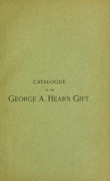 Cover of Catalogue of engravings and etchings presented by George A. Hearn to the Cooper Union Museum for the Arts of Decoration