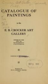 Cover of Catalogue of paintings in the E. B. Crocker Art Gallery 