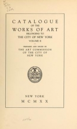 Cover of Catalogue of the works of art belonging to the city of New York