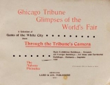 Cover of Chicago Tribune glimpses of the World's fair