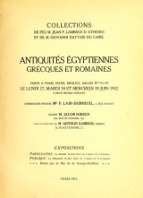 Cover of Collections de feu M. Jean P. Lambros d'Athenes et de M. Giovanni Dattari du Caire.