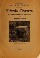 Cover of Contestación a la dúplica del Sr. Lic. Alfredo Chavero en la controversia del monolito de Coatlinchán