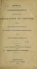 Cover of Correspondence on the subject of the emigration of Indians