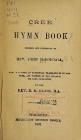 Cover of Cree hymn book