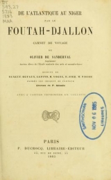 Cover of De l'Atlantique au Niger par le Foutah-Djallon