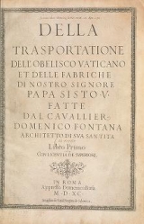 Cover of Della trasportatione dell'obelisco vaticano