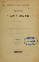 Cover of Descripção da viagem á Mussumba do Muatiãnvua