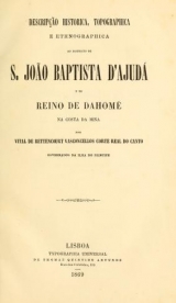 Cover of Descripção historiqua, topographica e ethnographica do districto de S. João Baptista d'Ajudá et do reino de Dahomé na costa da Mina