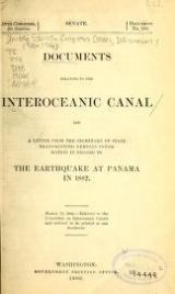 Cover of Documents relating to the Interoceanic Canal and a letter from the secretary of state transmitting certain information in regard to the earthquake at 