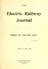 Cover of Electric railway journal