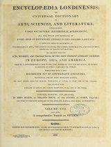 Cover of Encyclopaedia londinensis, or, Universal dictionary of arts, sciences, and literature v.17 (1820)