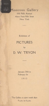 Cover of Exhibition of pictures by D.W. Tryon