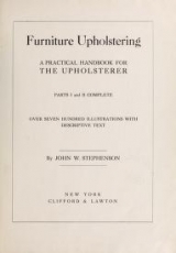 Cover of Furniture upholstering