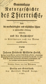 Cover of Gemeinnüzzige Naturgeschichte des Thierreichs