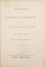 Cover of The grammar of painting and engraving;