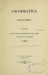 Cover of Grammatica linguæ Numipu