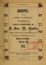 Cover of Gramática de la lengua zoque